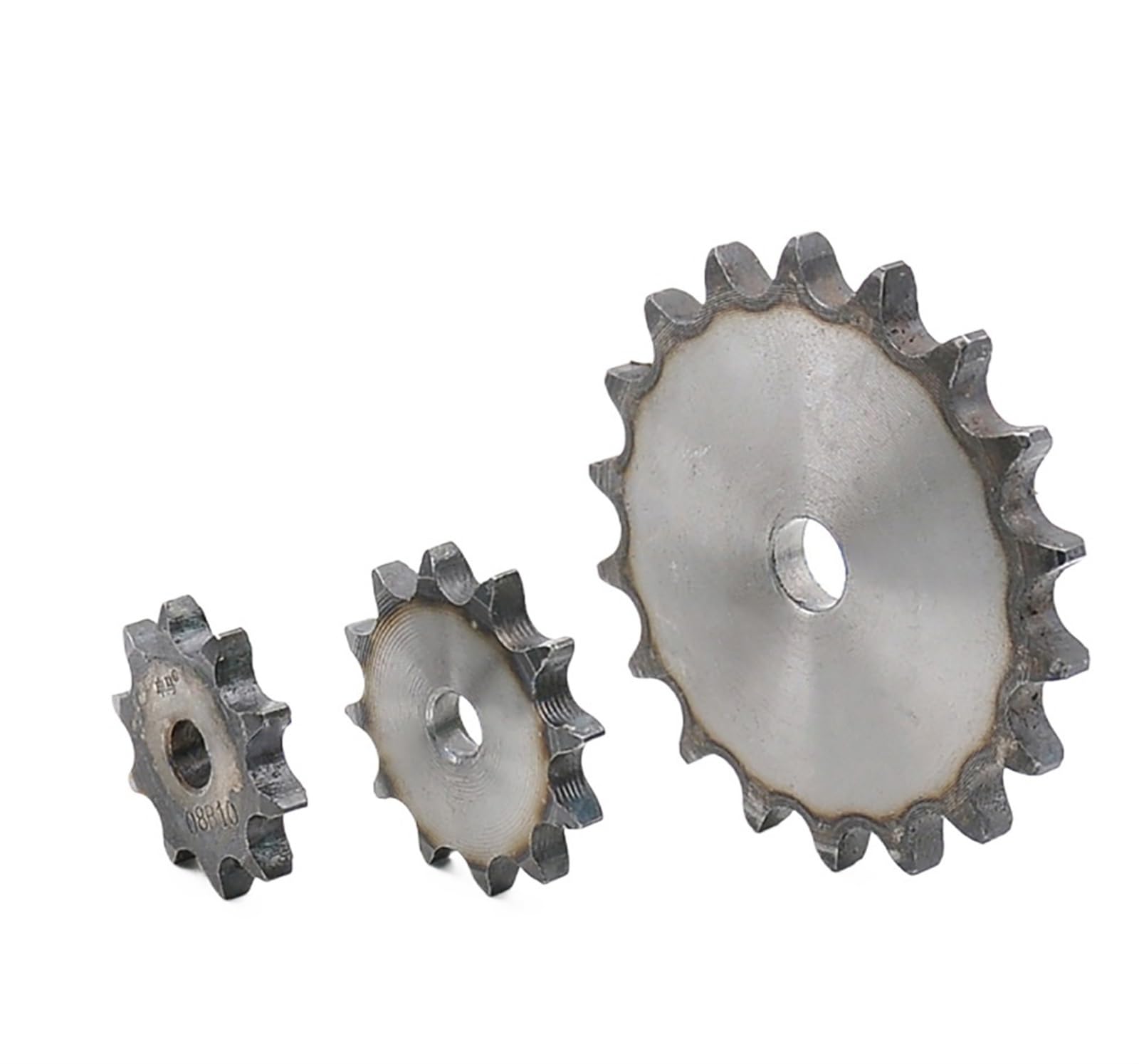 Engranaje industrial,Engranaje de piñón recto,Rued Engranaje industrial, piñón recto, 1 unidad, 08B, cadena plana, 10-45 dientes, rueda dentada plana industrial, paso de acero de 12,7 mm (08B, 10 dien