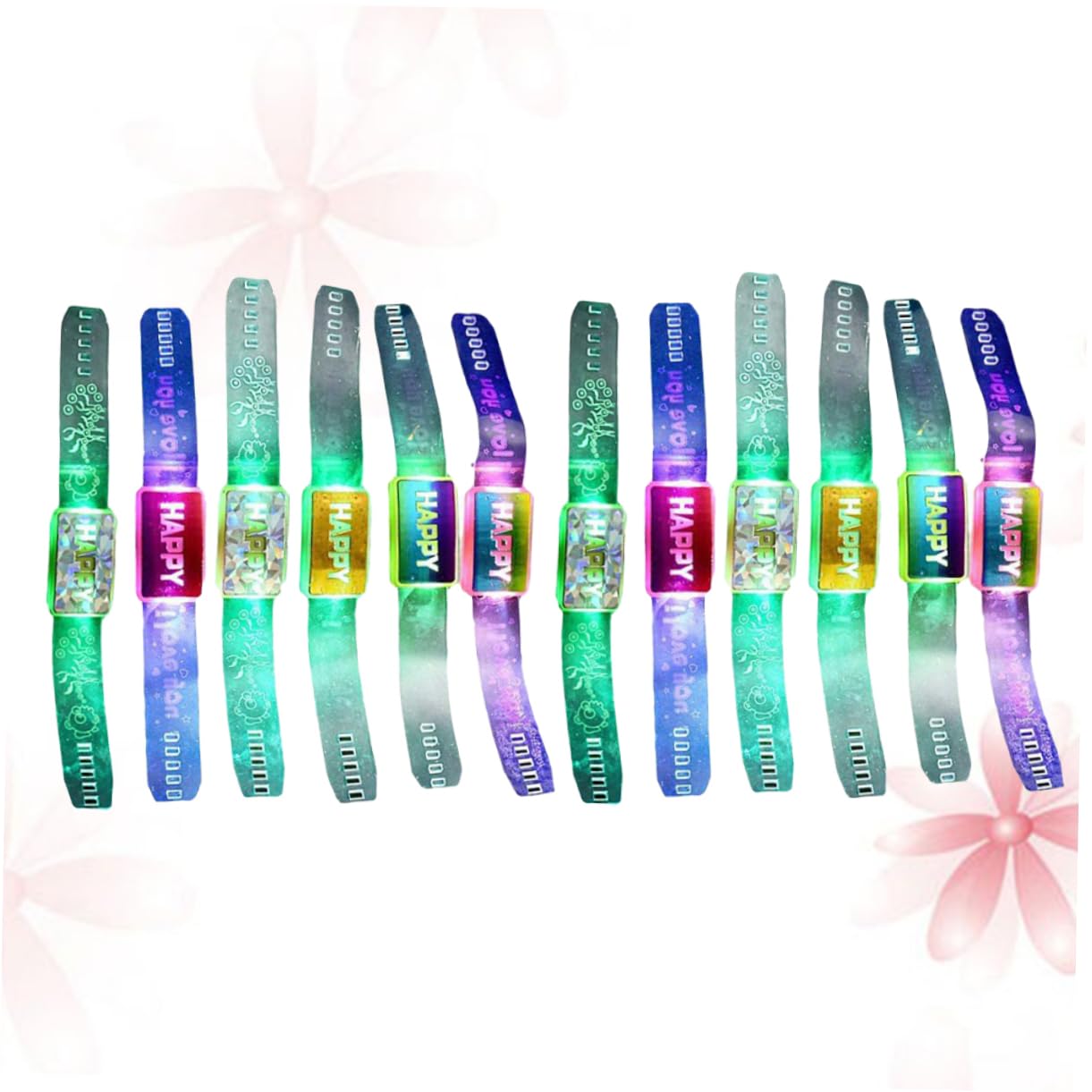 Abaodam 12 Piezas pulseras luminosas de concierto pulseras fluorescentes juguetes luminosos pulseras luminosas para conciertos pulsera de juguetes pulseras luminosas para fiesta