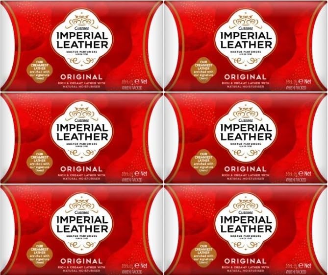 Imperial Leather Bar Soap 190g Cussons Original Classic Cleansing Big Bar Soap Pack of 6