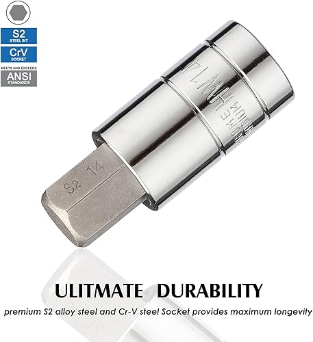 Miniatura 5 de MIXPOWER Juego de llaves de vaso hexagonal de 13 piezas. S2 Steel Metric, 0.079 in-0.551 in, kit de llaves Allen Bit