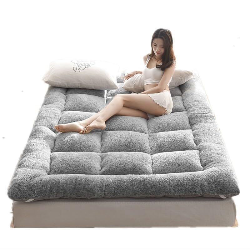 Folding Guest Bed Sleep Firm Mattress Japanese Floor Mattress Single Double Folding Floor Mattress Portable And Versatile Mattress Pads(A,90 x 190cm)