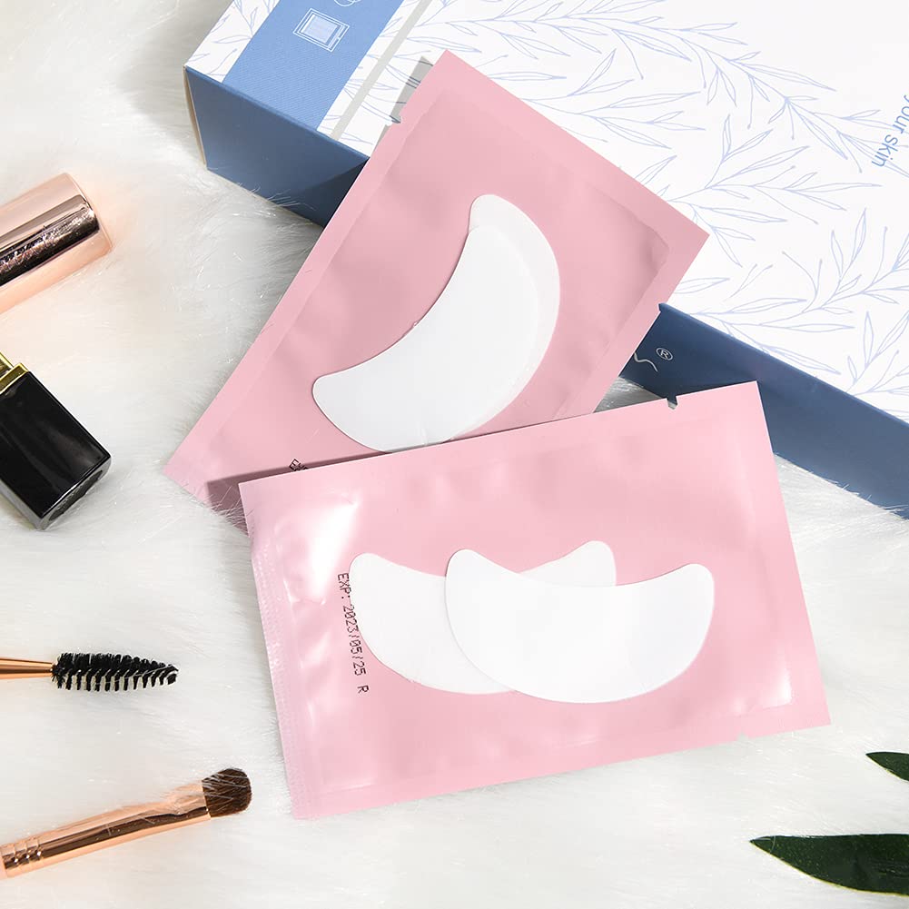 Lunamoon 50 Paio Cerotti Gel per Estensioni Ciglia Eye Pads Occhio Gel Patch Ciglia Pads Occhi da Ciglia Finte Eye Gel Patches for Eyelash Extension Dei Occhi Strumenti Di Bellezza (Pink-Boat)
