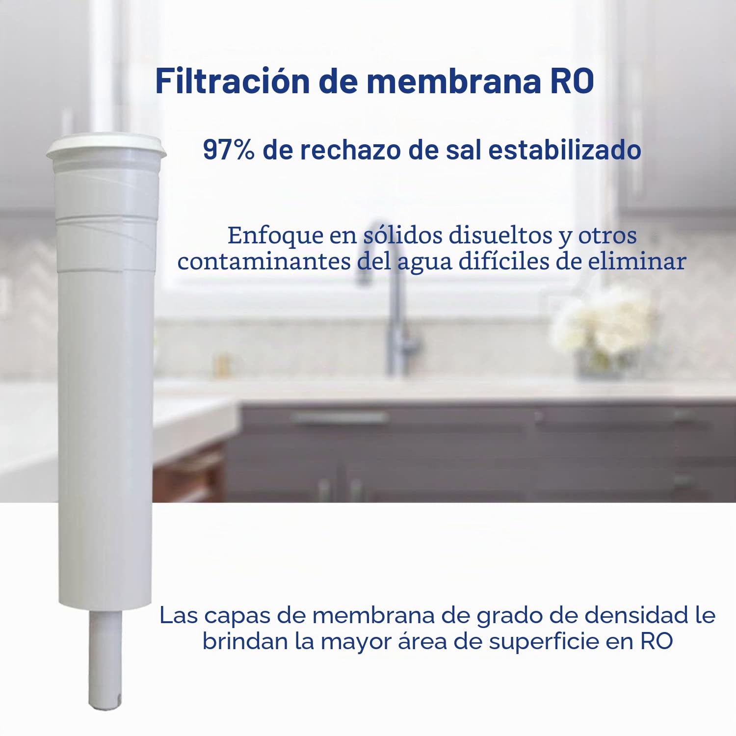 Juego de Recambios y Repuesto de Filtros con Membrana para Sistema de Ósmosis Inversa Microline 435