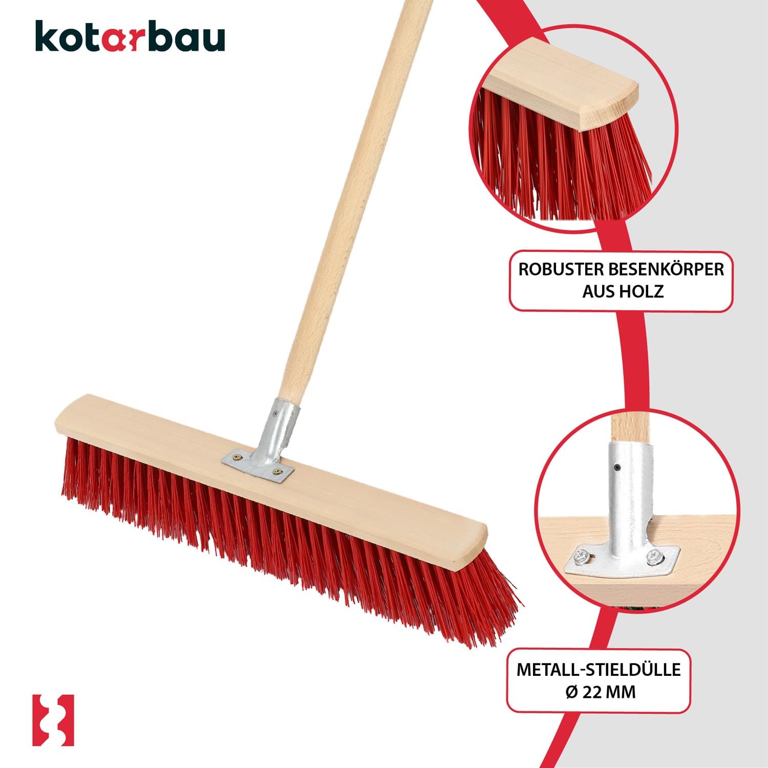 Spazzola Morbida Rigida Spazzare SCOPA PULIZIA GIARDINO ESTERNO - Foto 7