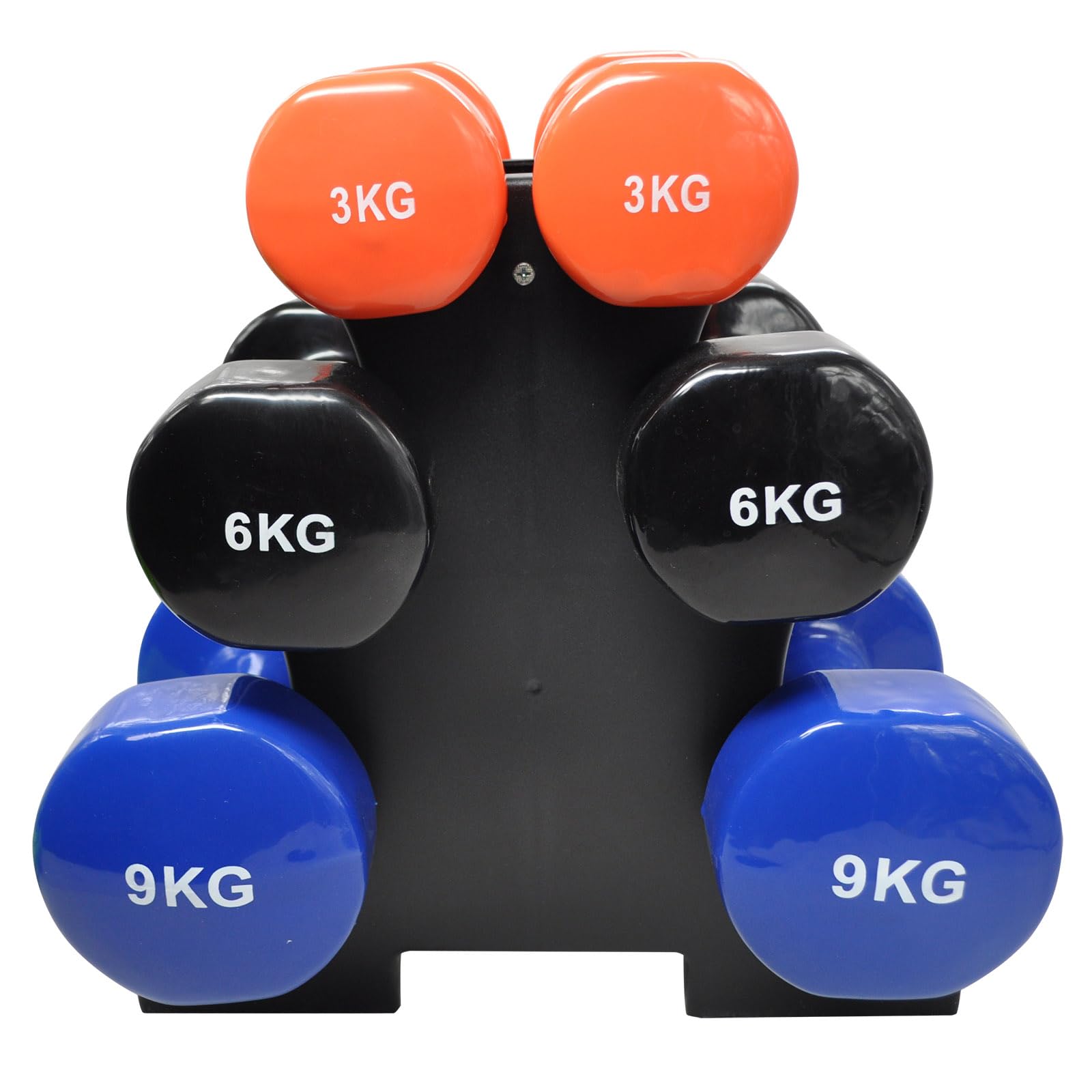 3kg + 6kg + 9kg - Total 36kg With 1 Free Rack - 3 Pairs Pvc