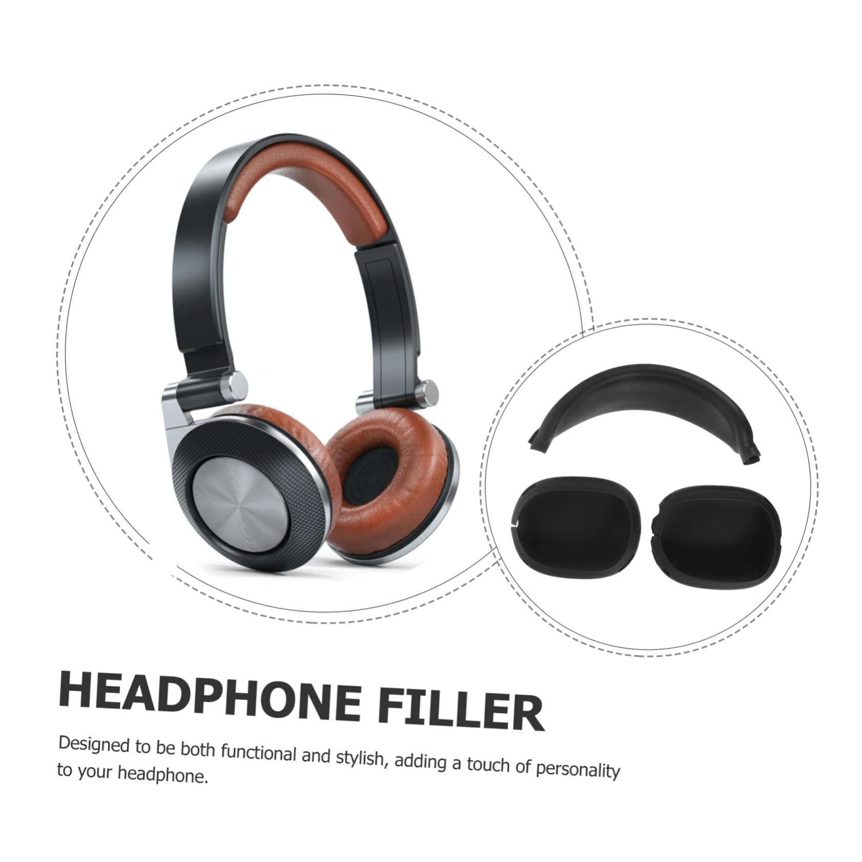 Angoily 4juegos Cojín De TPU para Auriculares Compatible Almohadilla y Funda De Removible Protección Antirayaduras y para
