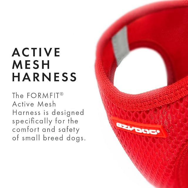 Foto 3 de 8 de EzyDog Arnés Perro pequeño - FORMFIT Chaleco Ligero y Ajustable de Malla 3D Transpirable con Bandas…