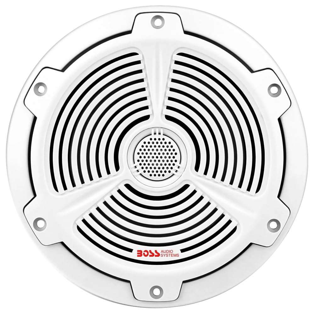 KIT SET PARA BOSS AUDIO SYSTEMS MR652C 2 altavoces coaxiales marinos Sistema de 2 vías 16,5 cm 6,5" de diámetro, 175 vatios rms 350 vatios max, 4 ohmios, 90 db, resistente al agua, barco, mar, por par
