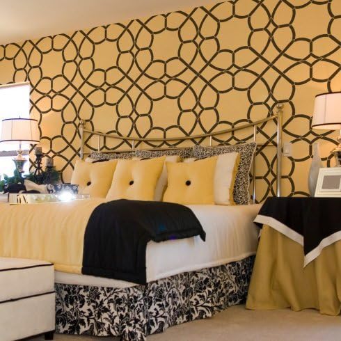 Coco Trellis Wall Stencil – Wall Painting Stencils for Easy Room Makeover – Large Stencil for Painting Walls – Stenciling Instead of Wallpaper Saves Money – Quality Stencils for Walls and Floors