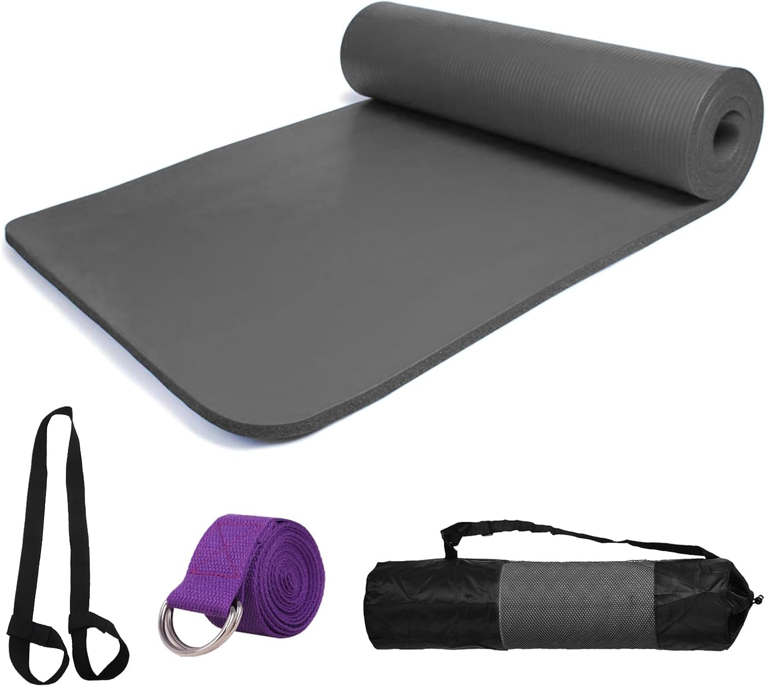 Yogamatte, Pilatesmatte, rutschfest, Yogamatte, Sportmatte, Yogamatte, für Pilates, Yoga, Fitness, 183 x 61 cm