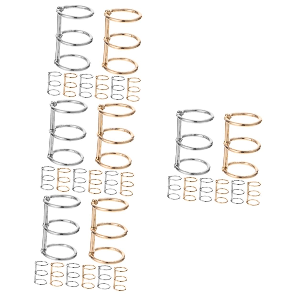 NUOBESTY 4 Set Di Raccoglitori Per Scrapbooking in Metallo Con Fogli Mobili Per Uso Ufficio 8 Pezzi * 4