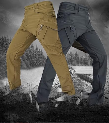 Calças Táticas De lã à Prova D'água Masculinas, Trabalho Casual a Pé, Macacão Multi-Bolsos, Calças