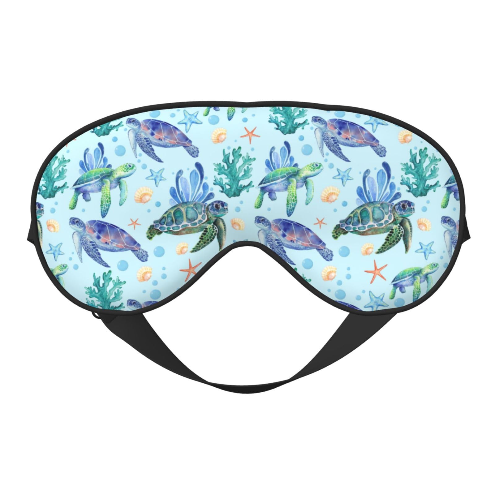 Sea Turtle Sleep Mask Breathable Soft Eye Mask for Sleep for Women Men Lightweight Eye Cover for Travel