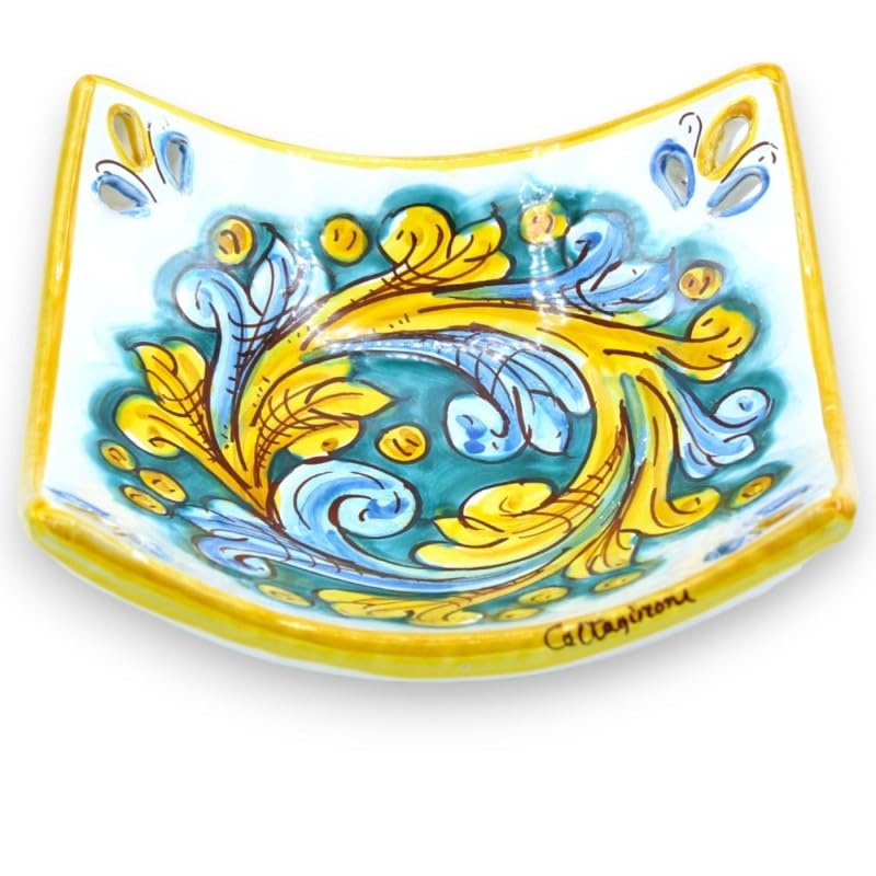 Vide-Poche Caltagirone SICILIA BEDDA : Range-Clés Céramique Baroque L 17cm