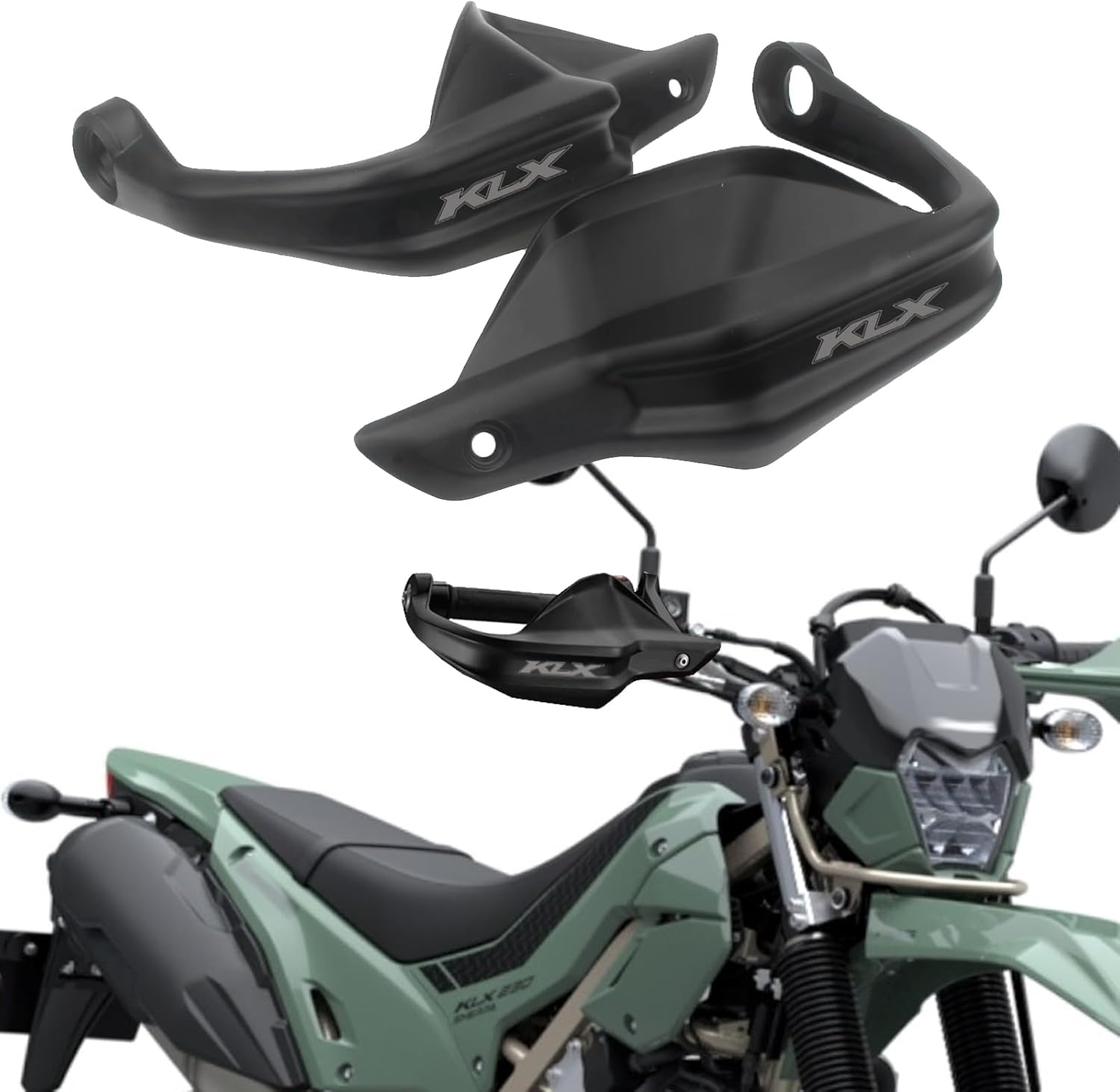 For KLX230 SHERPA S klx230 sherpa s 2025-2026 motorcycle hand guard hand guard windshield Handle both hands windproof Motorcycle Accessories (A pair of pure black)