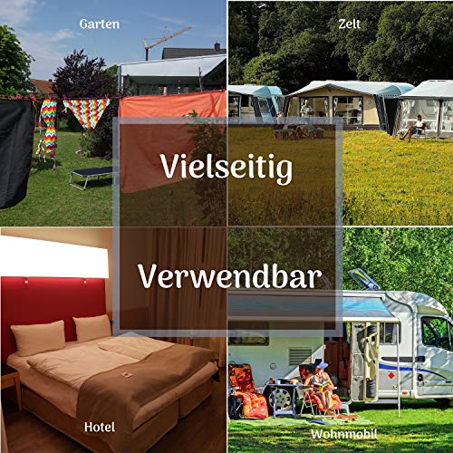 Altera la Vita Camping Washing Line 2 Pieces in Practical Storage Bag 180-360 cm Ideal for Camping Outdoor Holiday Hotel Rose-red - Image 7