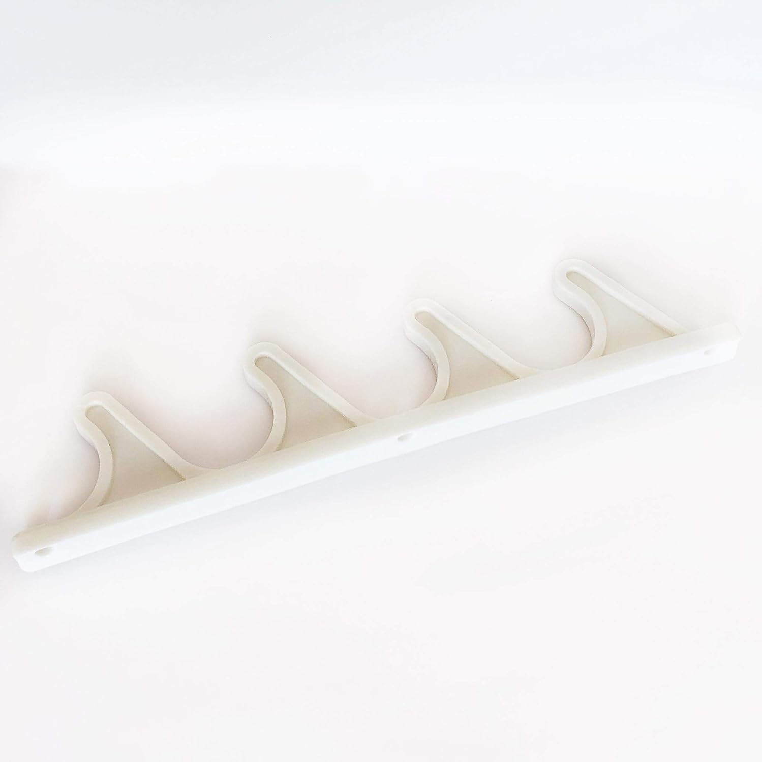 KOMORAX 4 pcs 4 Position Nylon Adjustment Brackets for Patio Outdoor Lawn Yard Furniture or Chaise Lounges, Replacement, Back Support, Back-Height Multi Position Adjuster 9 1/2" L x 1/2" W (White)