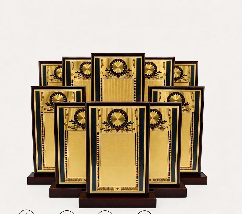 Wooden Shield momentos Bali Single 7 inch Pack of 10 Trophies | Awards, Recognition-picture-15