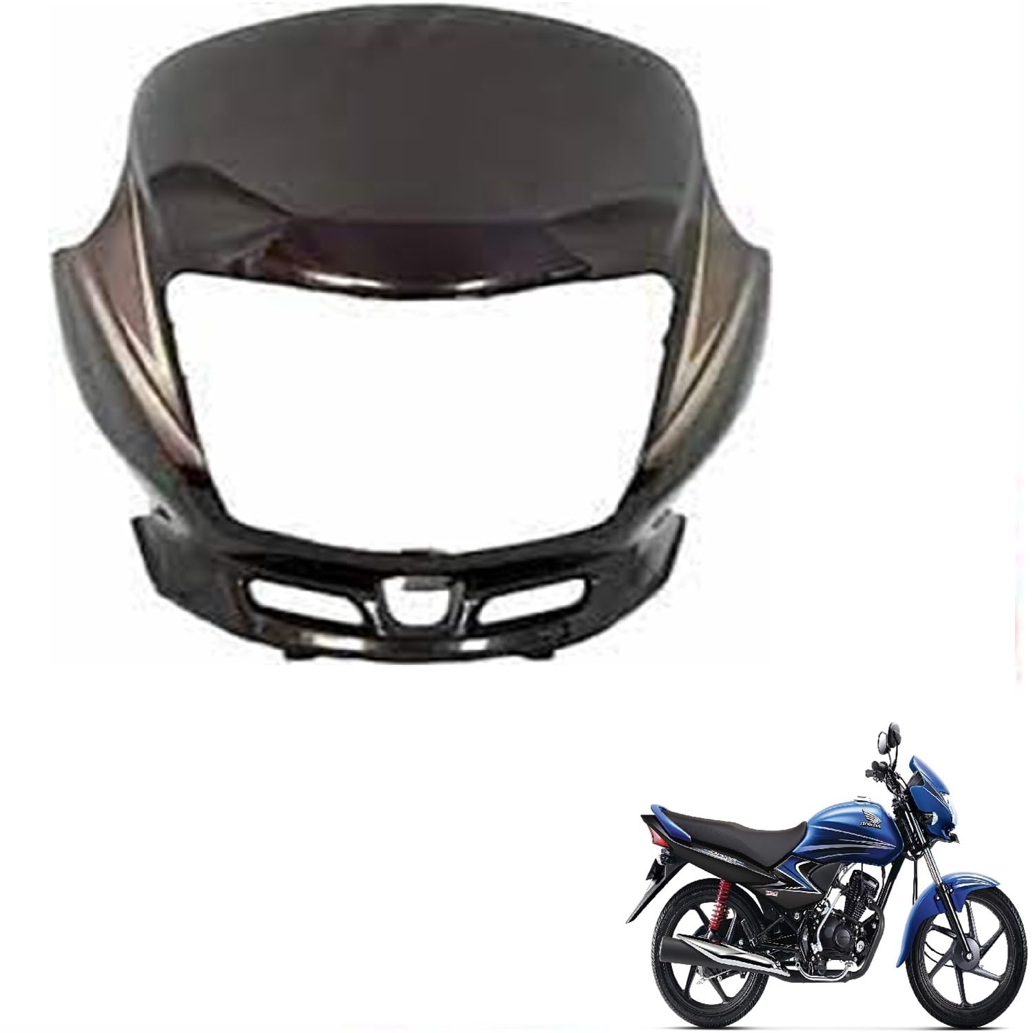 Bike Headlight Visor/Head Light Visor Brown for Dream Yuga-image-14