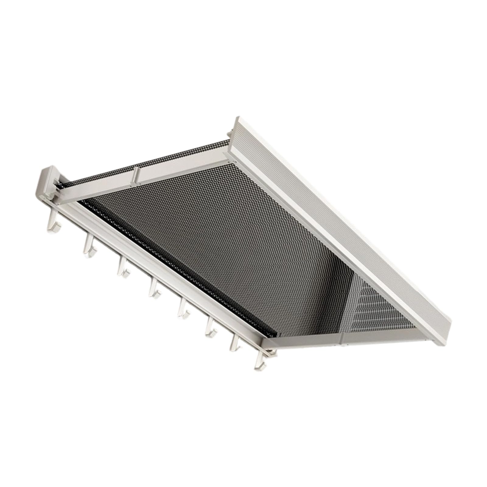 Foldable Bathroom Shelf with Adjustable Length for Clothes and Towels Storage Aluminum Alloy Frame Rack Denial Drill Wall Shelf