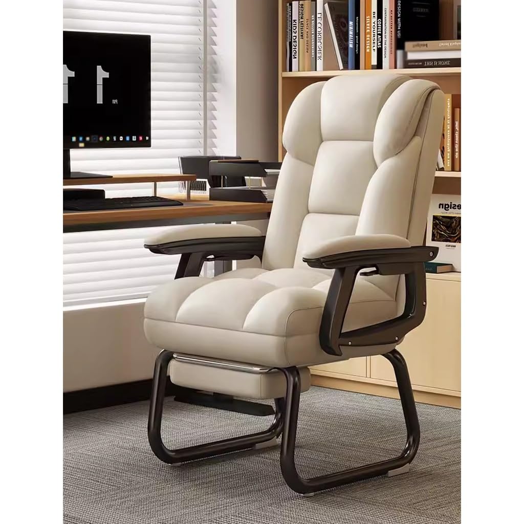 Sedia Ufficio Ergonomica Senza Ruote, Poltrona Gaming da Camera da Letto, Poltrona Relax, Divano Libero, Sedia da Studio (Bruin)