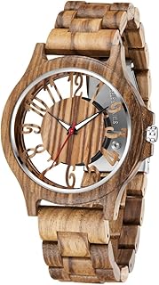 Men's Wooden Watch Lightweight Wooden Mens Watches Analog Quartz Wood Watches for Men