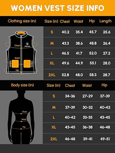 Miniatura 6 de Bodychum Heated Vest Women With Battery Pack Included Lightweight Rechargeable Electric Heating Vest