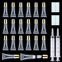 AMORIX 50PCS Empty 5ml Gold Cap Lip Gloss Tubes for Lipgloss Base