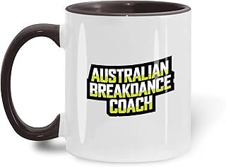 Australian Breakdance Coach Hip Hop Dance Style 11oz Tea Mug, 15oz Coffee Ceramic Mug, Accent Mugs, Camping Mug