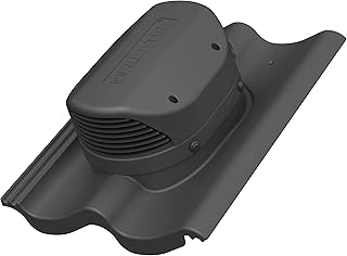 Parotec Flachlüfter für Braas - Doppel-S, Nelskamp - S, IBF - Doppel-S, ProDach - Doppel-S Dachlüfter Entlüfter Lüftungsziegel (RAL 7016 - Anthrazit)