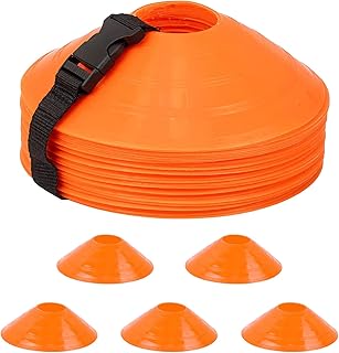 FTKINGDER 20 Pack Pro Disc Cones Sports Cones,Basketball, Agility Soccer Cones,Football, Kids,Sports,Field Cone Markers,Agility Field Marker Cones