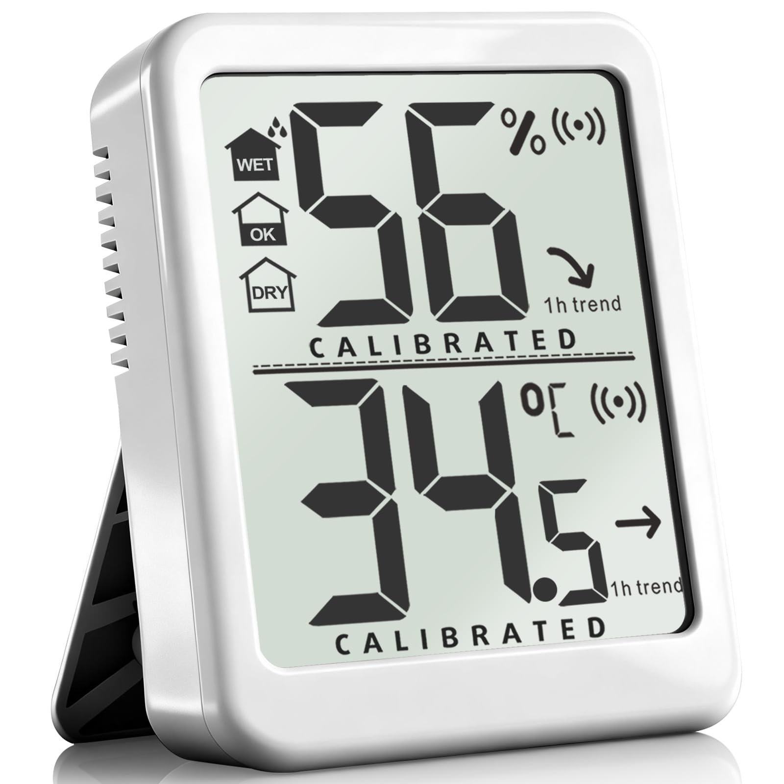 Room Thermometer Small Hygrometer Indoor Humidity Monitor Sensor, Digital Temperature and Humidity Meter Gauge for Home, Baby Nursery, Reptile, Greenhouse - Battery Included