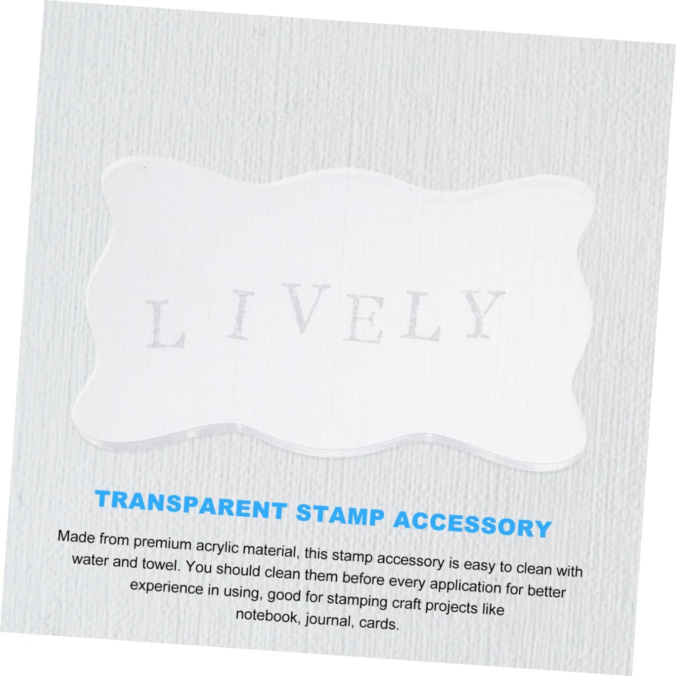 5-Pcs Acrylic Stamp Blocks for DIY Scrapbooking Crafting, Stamp Accessory Set with Multiple Sizes, Acrylic Seal Handles for Handmade Paper Arts