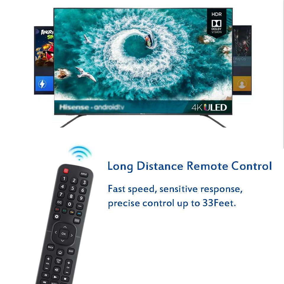 Buy Universal for All Hisense-TV-Remote Compatible with All Hisense 4K LED HD UHD Smart TVs-EN2B27 Online