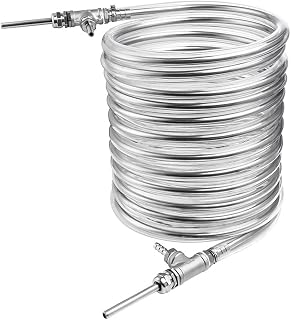 Counterflow Wort Chiller, 3/8'' x 10M Stainless Steel Cooling Tube Heat Exchanger(Without hose)