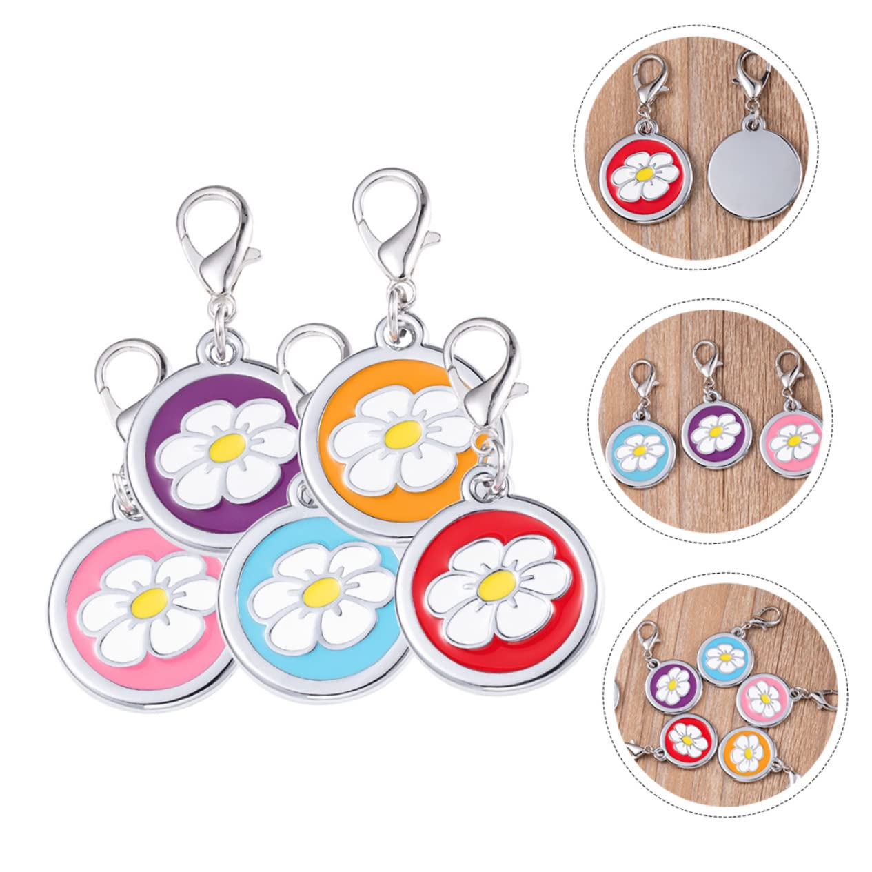 Toyvian 5 Set Targhetta Identificativa Per Animali Domestici Medagliette Personalizzabili Per Collare Accessori Decorativi Per Cane E Design E Vivaci 5 Pezzi*5