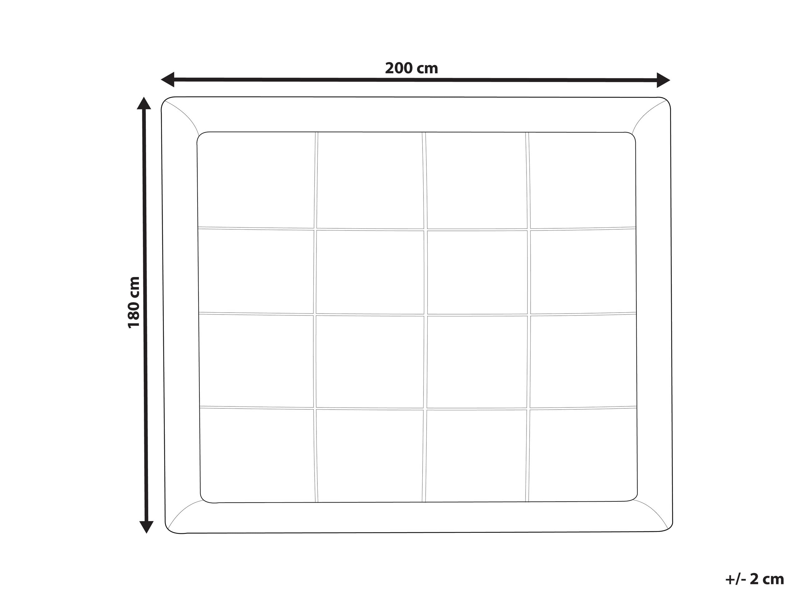 Colchón Topper Blanco algodón japara Doble 180 x 200 cm Mulhacen