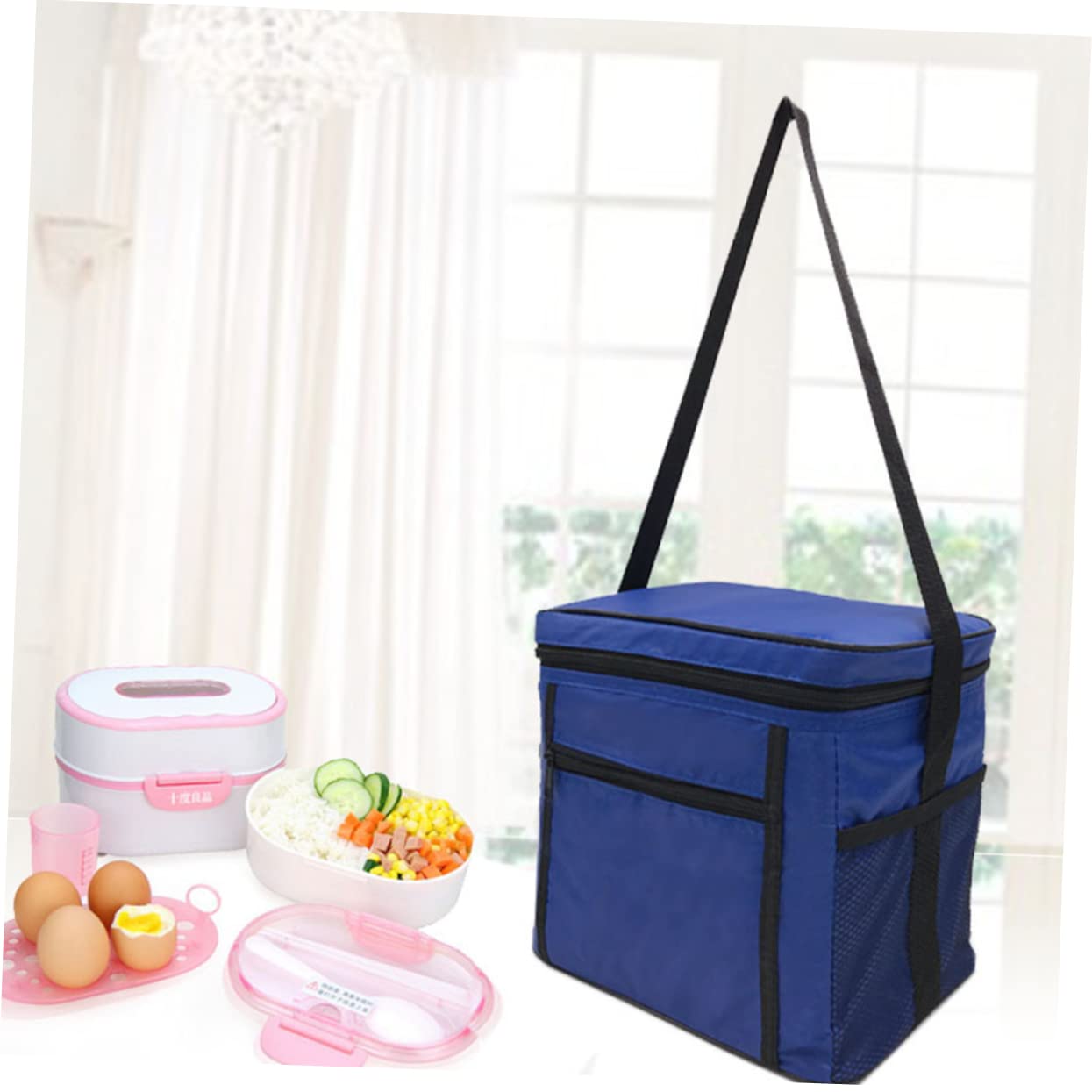 Ciieeo 3 Piezas Cesta De Picnic Plegable Cesta De Picnic Portátil Bolsas De Comestibles Plegables Bolsa De Almuerzo Bebida Con Asa Bolsas De Aislamiento De Picnic Compras De Alimentos