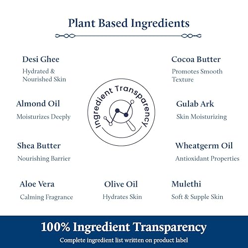 Miniatura 4 de Blue Nectar Loción para bebés con ghee orgánico nutritivo, mantequillas corporales y aceites ayurvédicos para bebés, cuidado de la piel del bebé,