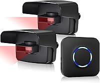 Vista 8 de Alarma de entrada inalámbrica, sensor y detector de movimiento resistente a la intemperie para exteriores con un alcance de 183 m, sistema de alerta