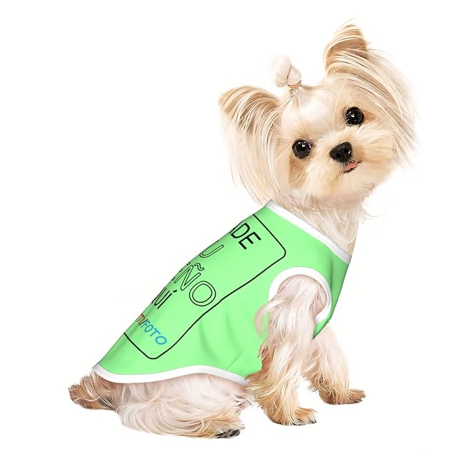 Fyralune Camisa Personalizado para Perro con Imagen Nombre Ropa Personalizada Perro Pequeño Diseña tu Logo