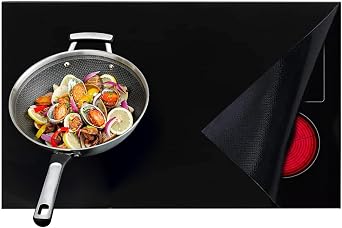 20.5x30.7 Large Induction Cooktop Protector Mat, Silicone Burner Cook Mat Anti-slip Anti-scratch Glass Top Stove Cover, Induction Cooktop Protective Cover for Electric Stove Top