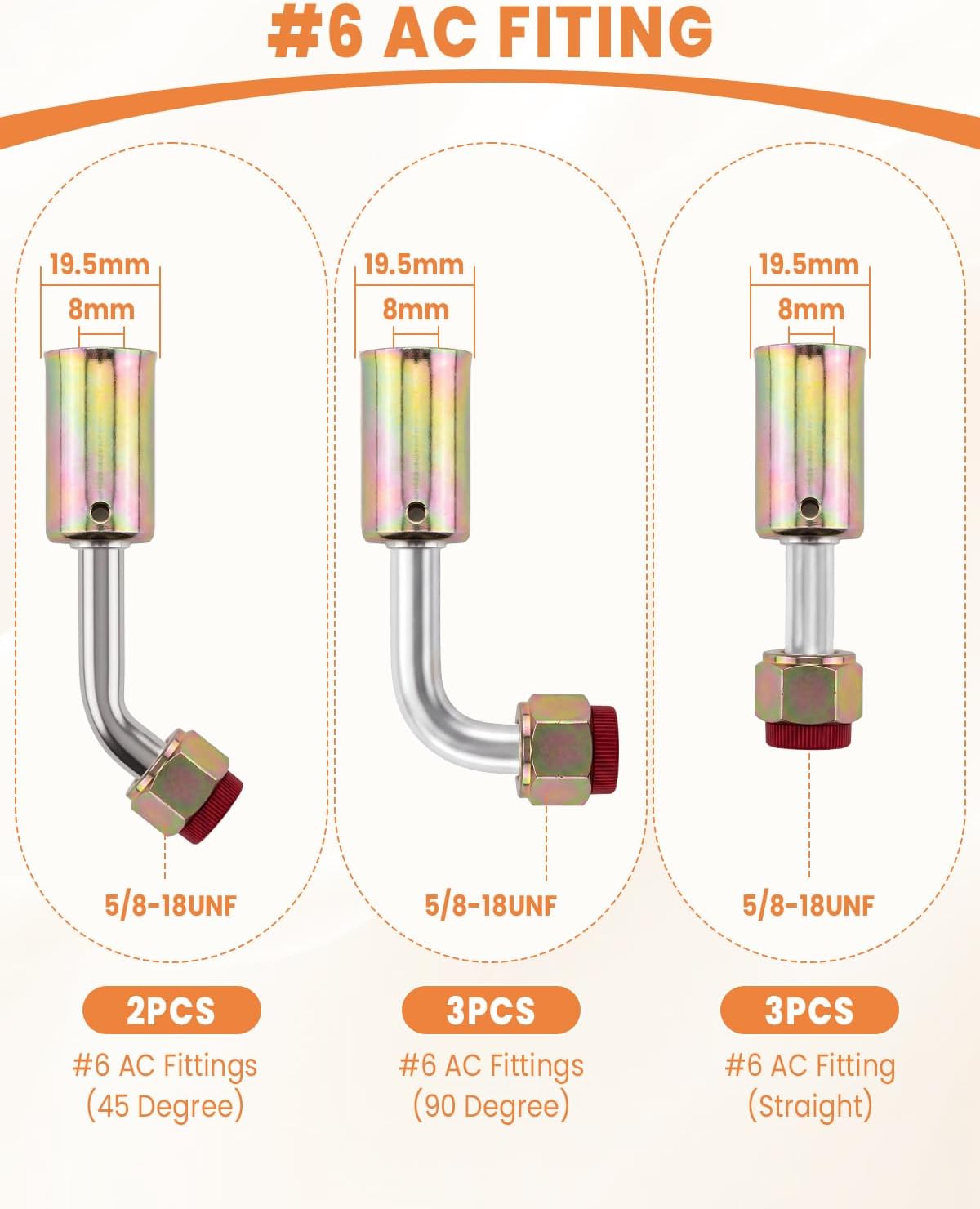 52 pcs Air Conditioning AC Fitting Set