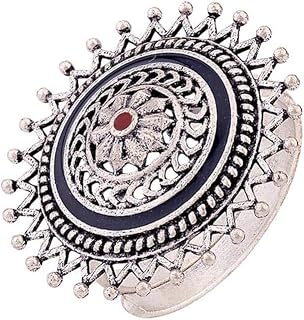 VOYLLA Mandala Multi-Colour Ring for Women|Oxidised Ring For Women|Adjustable Ring|Gift For Women| Price In India