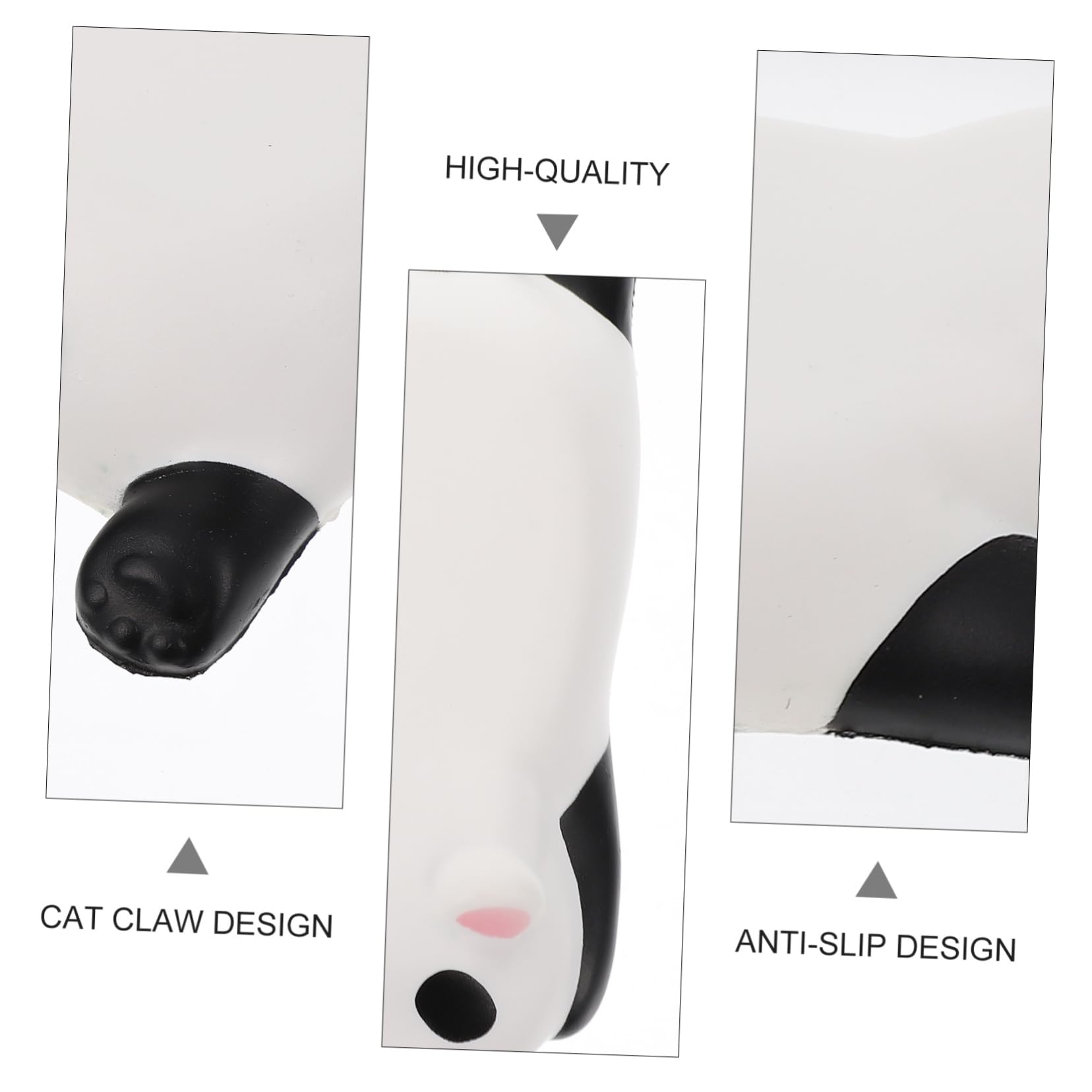 NUOBESTY 3pezzi Cuscino Poggiapolsi Mouse Panda Pu Memory Foam Ergonomico e Antiscivolo Supporto Per Polso Tappetino Da Ufficio Per Computer e Laptop Design Carino e Leggero Per Lavoro e