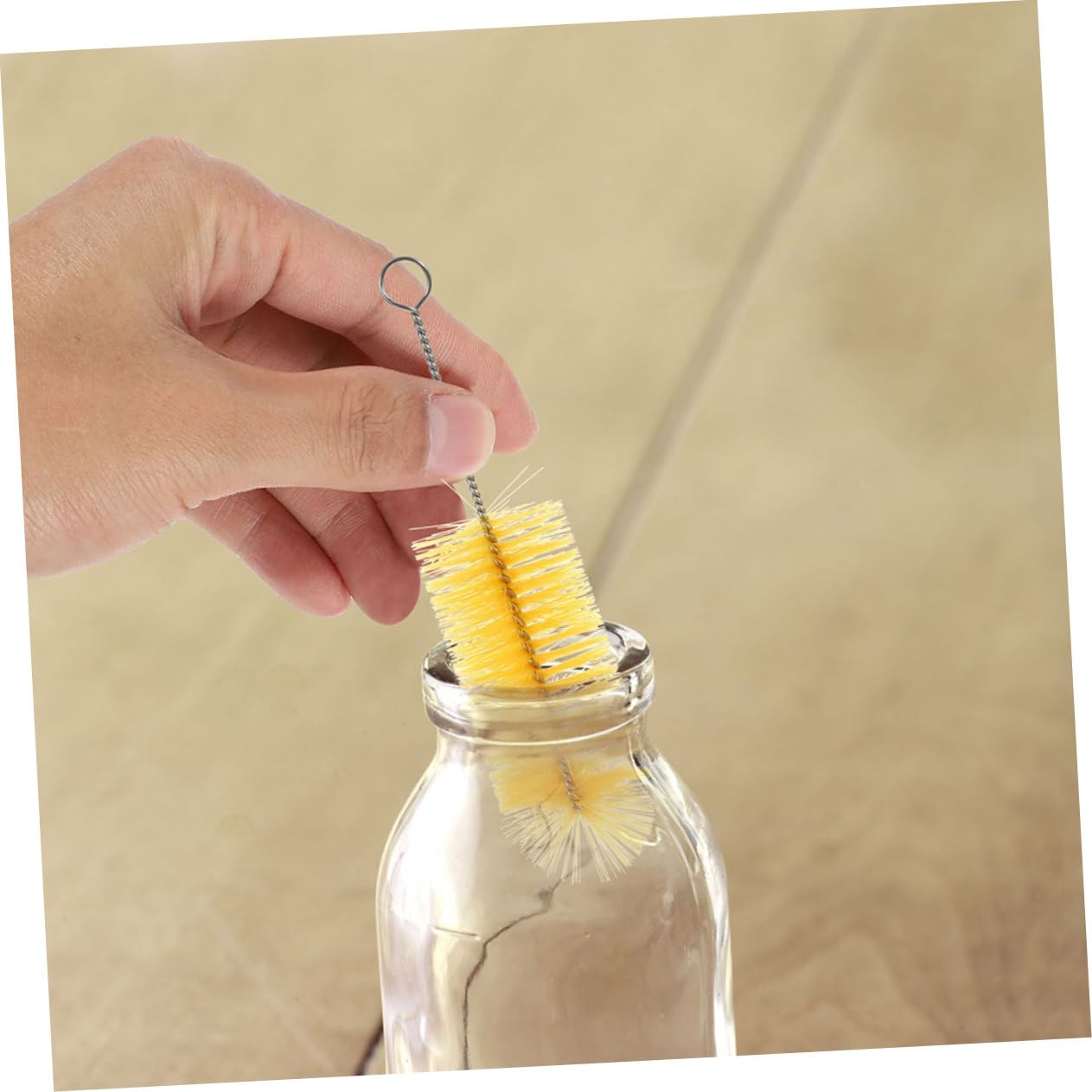 Ipetboom 60piezas Limpiadores De Botellas Multi-funcionales para Bebés Cepillos De Inoxidable para Limpiar Biberones y Vasos Accesorio Práctico y Compacto para Hogar