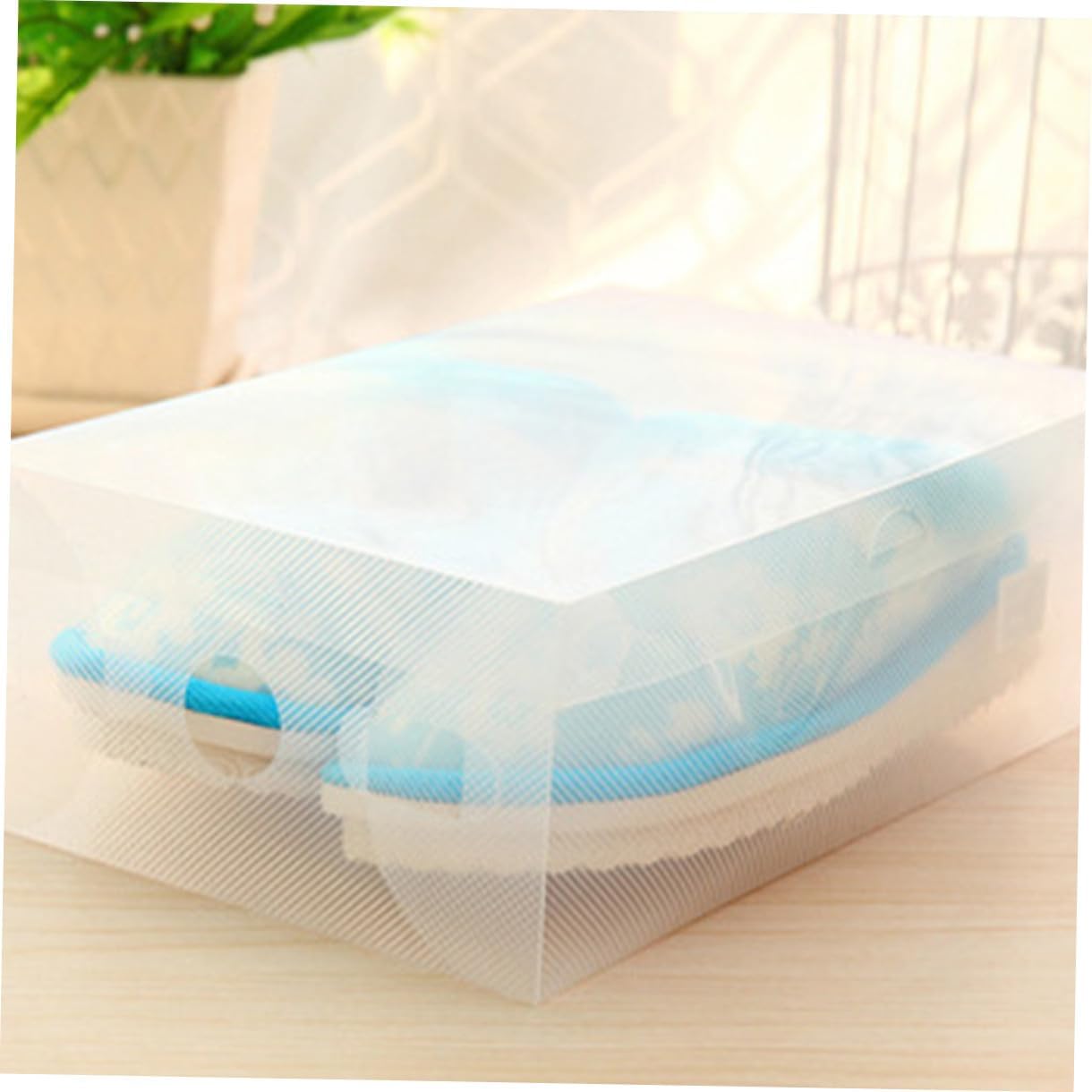 6pcs Transparent Shoe Storage Box Large Dustproof Cases for Home Organization Plastic Containers for Sneakers Heels and Boots