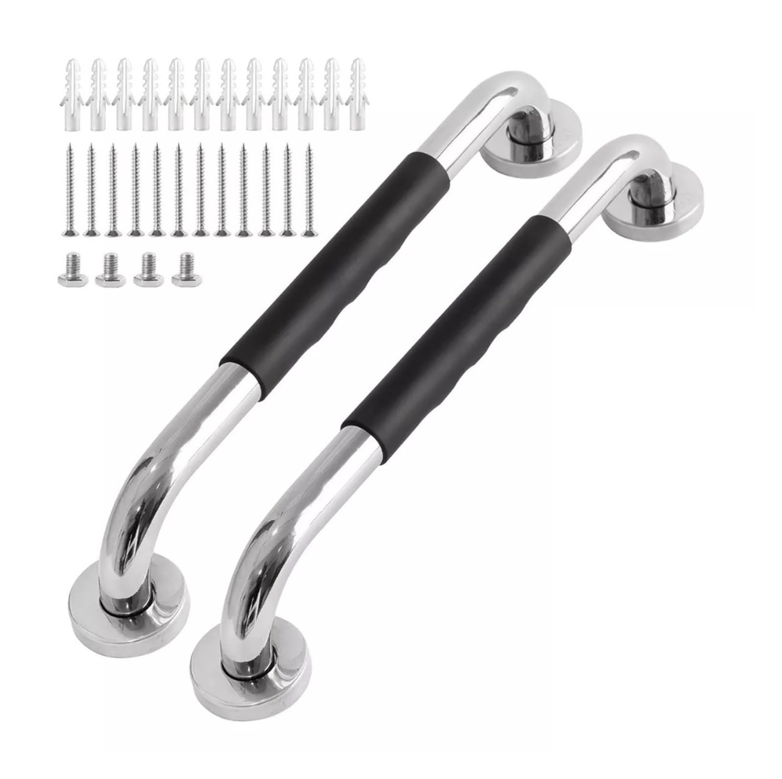 Barra de Apoyo para baño Familiar de 2 Piezas, Asistencia de Seguridad, para discapacitados, Acero Inoxidable para Personas Mayores y con discapacidad (50 cm, 2 Piezas)