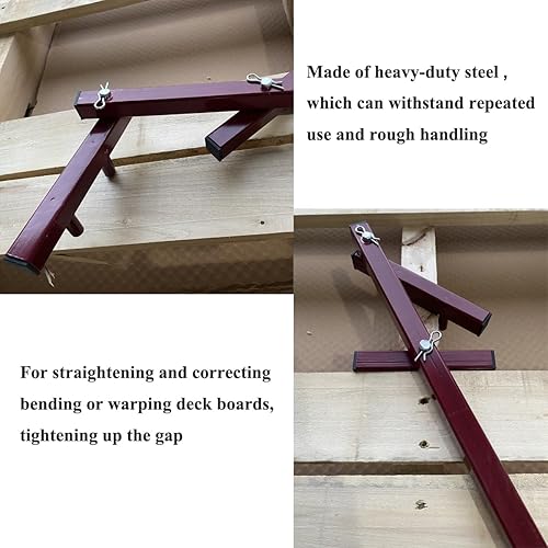 Miniatura 3 de B-MIAO Herramienta para enderezar el arco para doblar la tabla de cubierta, herramienta de cubierta desmontable para apretar los huecos, rojo