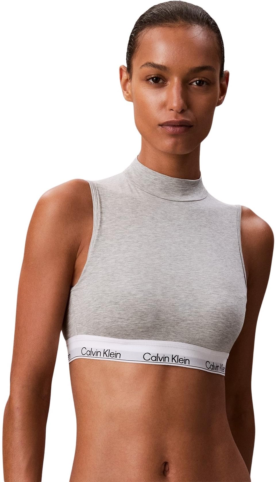 Calvin Klein Damen Bralette Lightly Lined mit Mock Neck